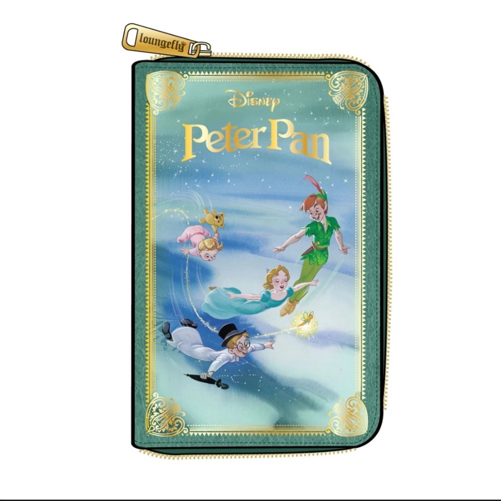 Loungefly Disney Peter Pan Neverland Book Series Zip Around Wallet